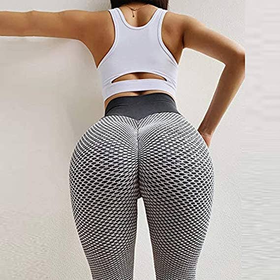 Lenawee Moda - Wholesale Athletic/Lounge Leggings - Women's - Lucia High Waisted Workout Leggings - Light Grey8