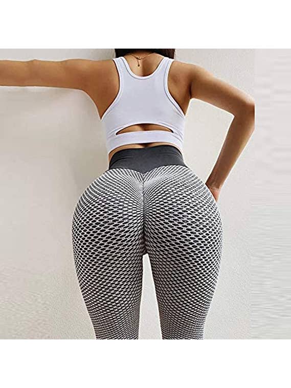 Lenawee Moda - Wholesale Athletic/Lounge Leggings - Women's - Lucia High Waisted Workout Leggings - Light Grey8