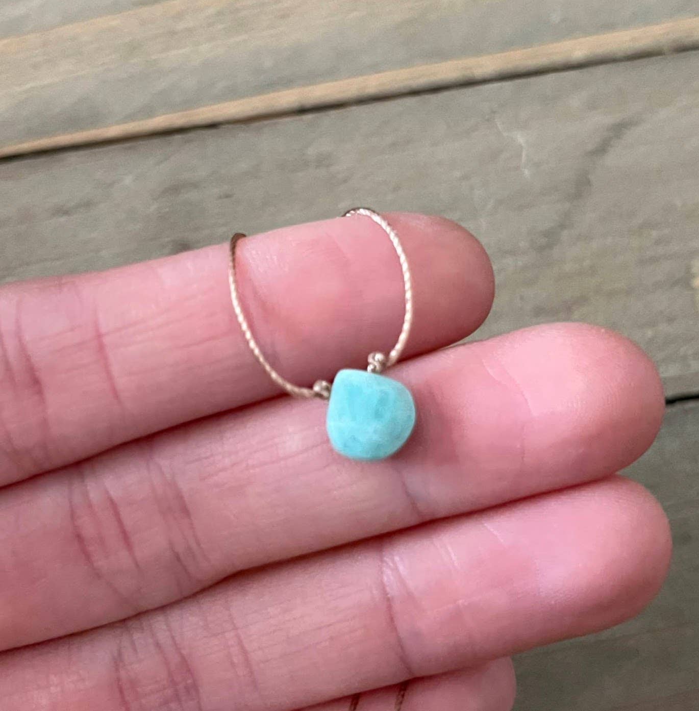 Merelani Designs - Wholesale Pendant/Charm Necklace - Amazonite Faceted Teardrop Gemstone Necklace2