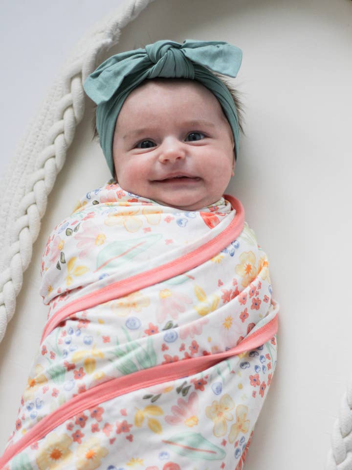 Soft Bamboo Swaddle | Floral & Animal Prints, 46"x46" for wholesale by Rayns Tiny Stitches
