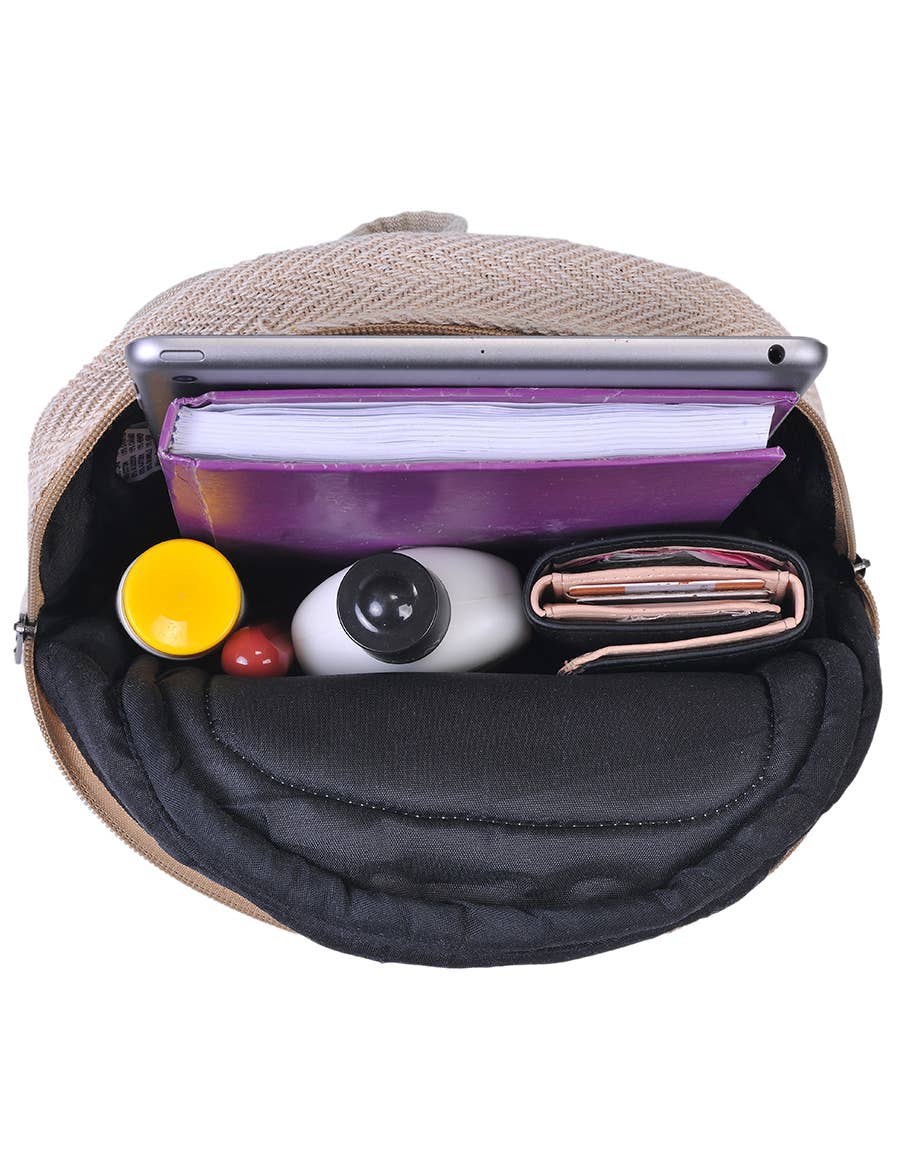 The Collection Royal / Royal Handicrafts - Vendita all'ingrosso Zaino - Donna - Zaino da giorno Mini Hippie Boho in cotone patchwork in canapa2