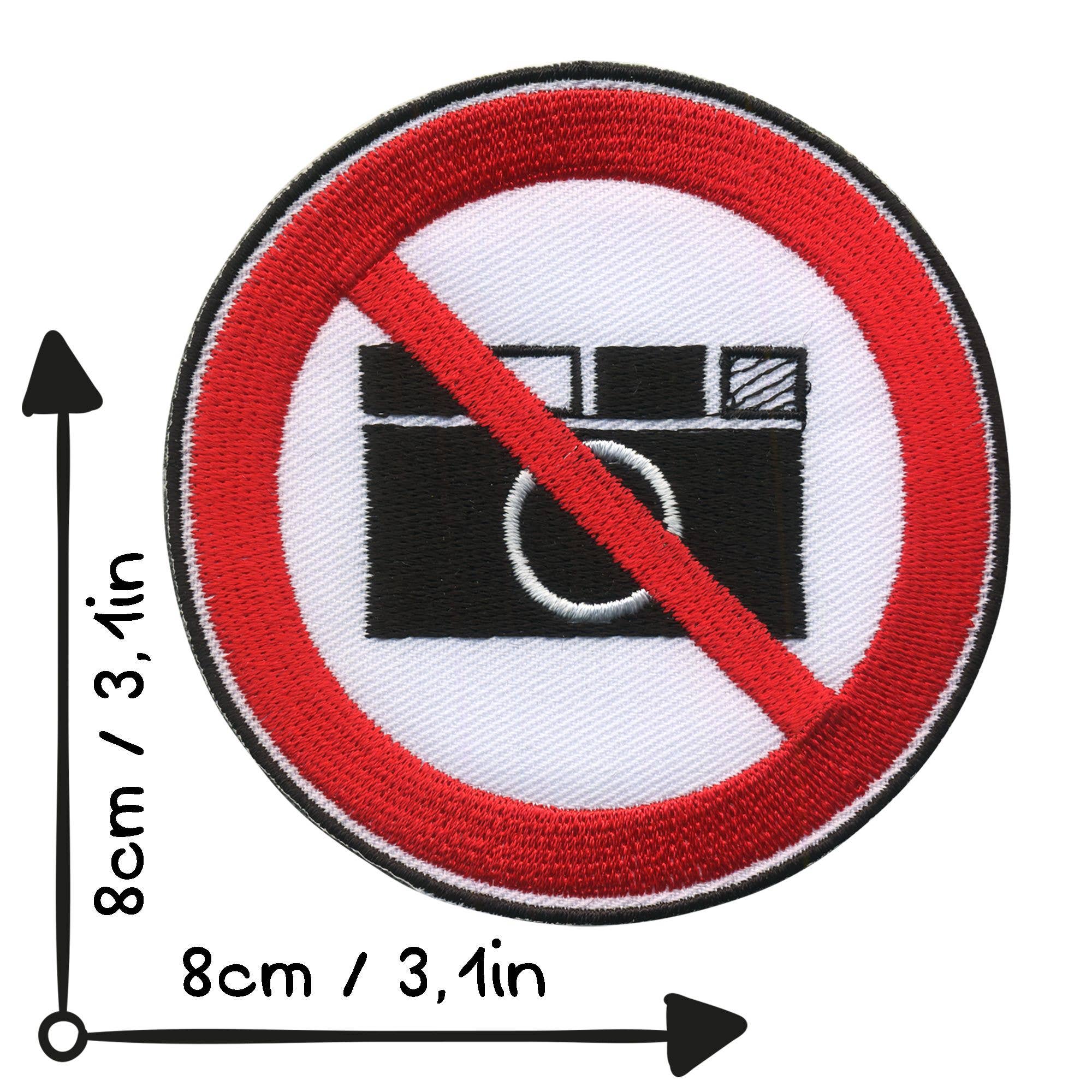 Tribal Trade GmbH - Wholesale Patch - Patches photography prohibited, black and white, red, 8 cm patch4