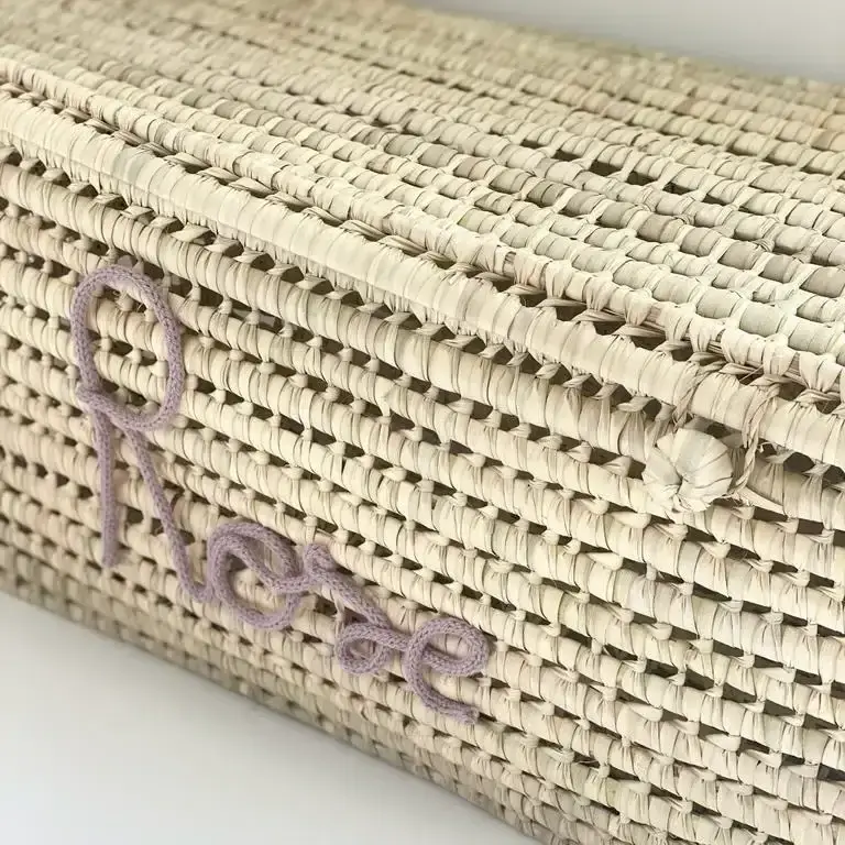 High crafty – wholesale Basket – Customized Palm Leaf Trunk – Handmade Moroccan Storage Chest2