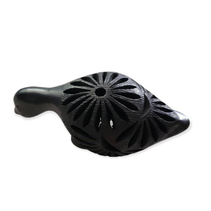 The Little Pueblo - Wholesale Decorative Figurine - Oaxacan Barro Negro Black Clay Pottery Goose Figure
