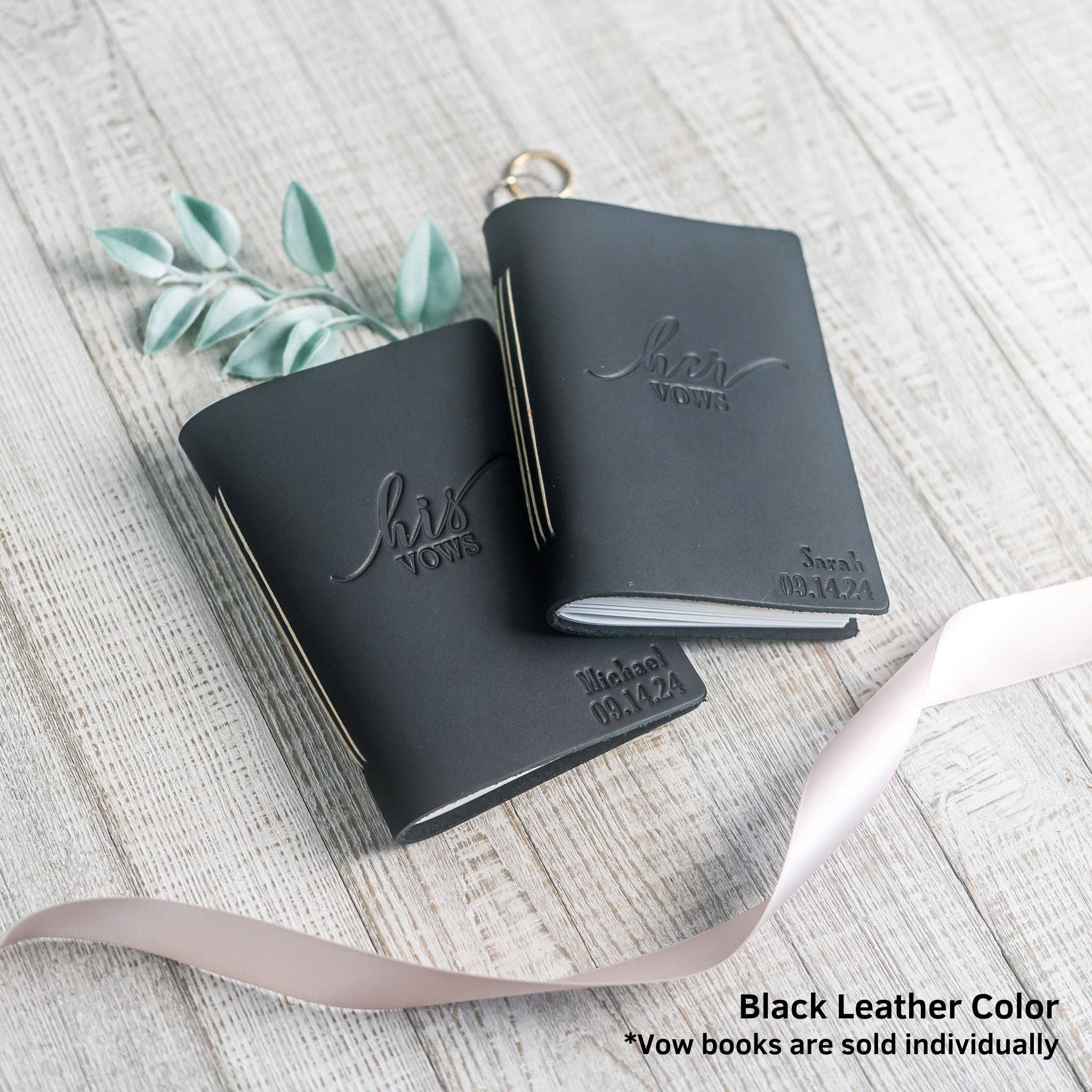 Ox & Pine - Wholesale Notebook - His Vows and Her Vows Personalized Leather Wedding Vow Books Personalized with Name and/or Date3