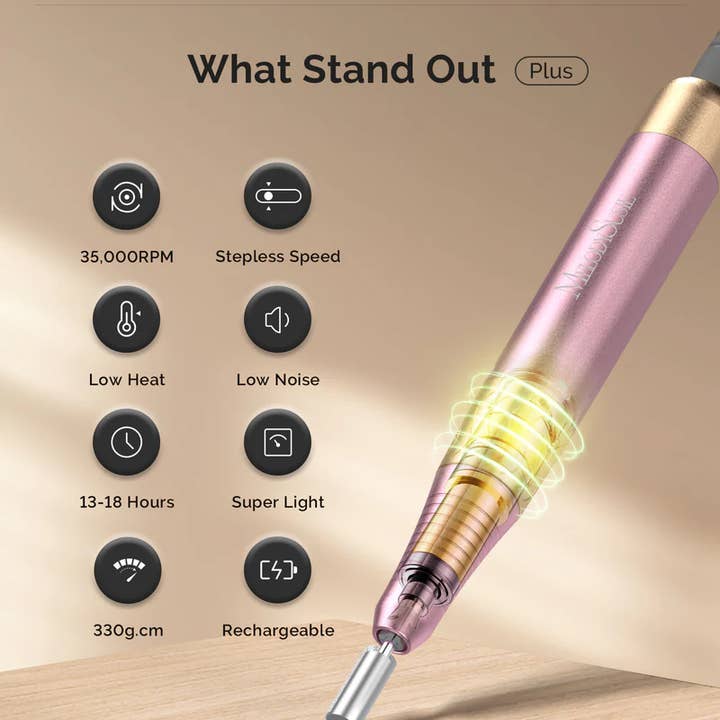 MELODYSUSIE - Wholesale Nail Clipper/Scissor - SM330G Rechargeable 35000RPM Nail Drill2