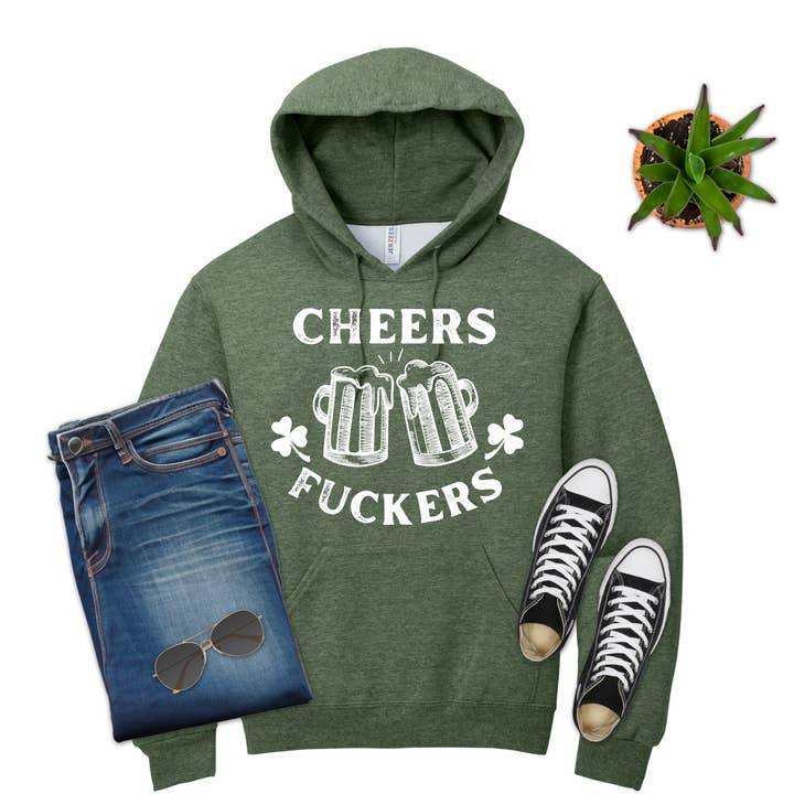 Cheers Fuckers Sweatshirt, St Patrick's Day for wholesale by 316 Legacy LLC