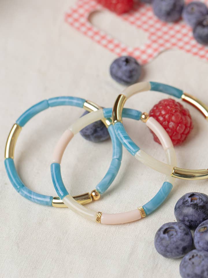 Blaue Blaubeer-Armbänder für den Großhandel von Les impatientes