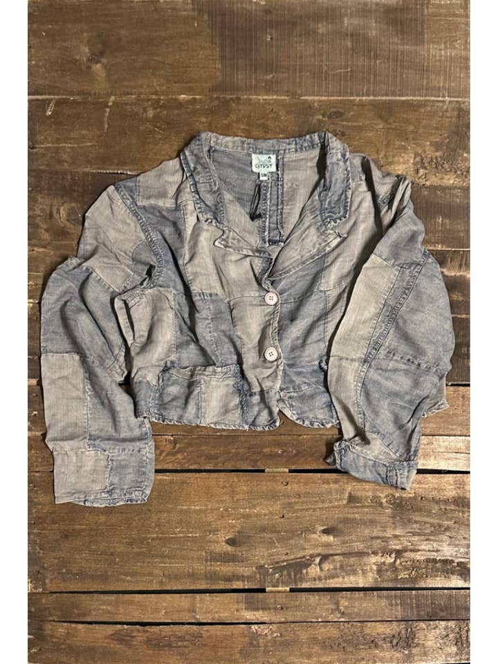 Chaqueta Corta Patchwork Skies - Medianoche para venta al por mayor de Jaded Gypsy