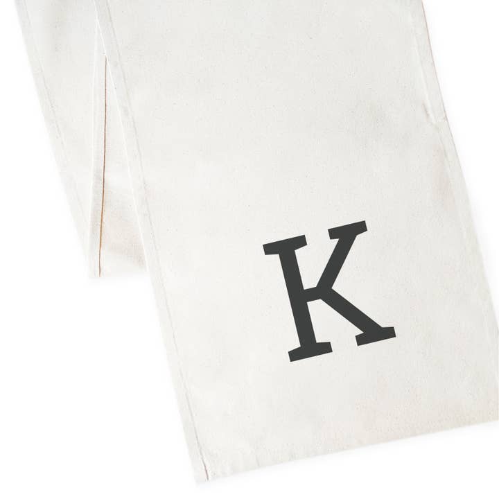 Personalized Monogram Table Runner Holiday Party Decor for wholesale by The Cotton & Canvas Co.