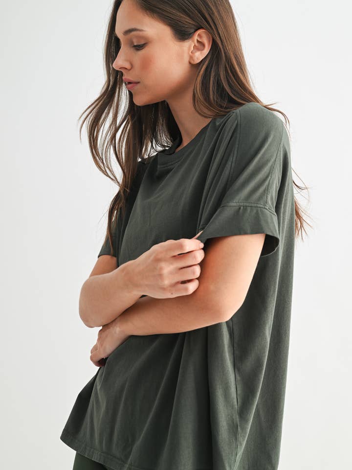 Mono B - Wholesale T-Shirt - Women's - Pima Cotton SunFade Drape Tee6