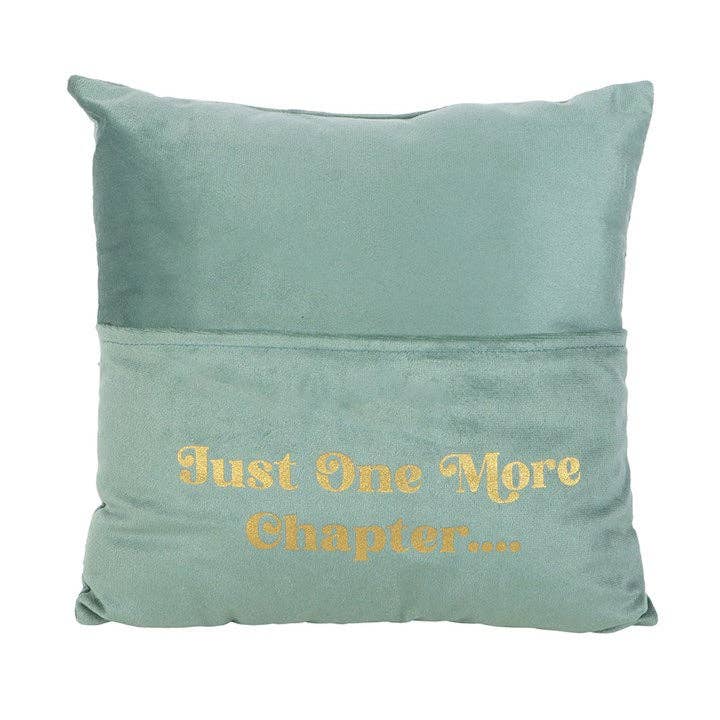 Something Different Wholesale - Wholesale Throw/Decorative Pillow - Just One More Chapter Cushion with Book Pocket1