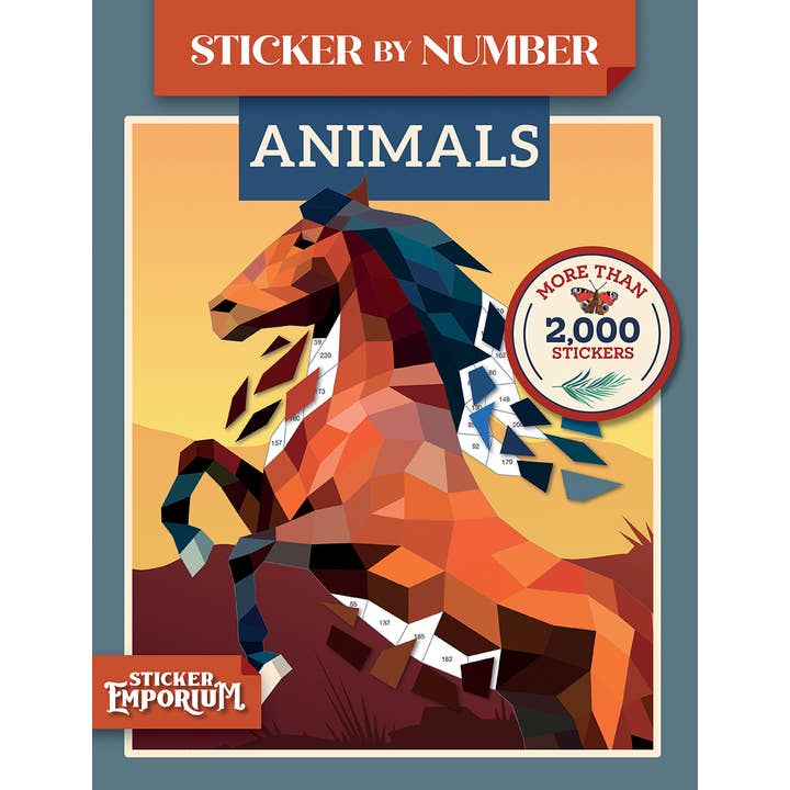 Sticker By Number Animals Activity Book for wholesale by Cottage Door Press