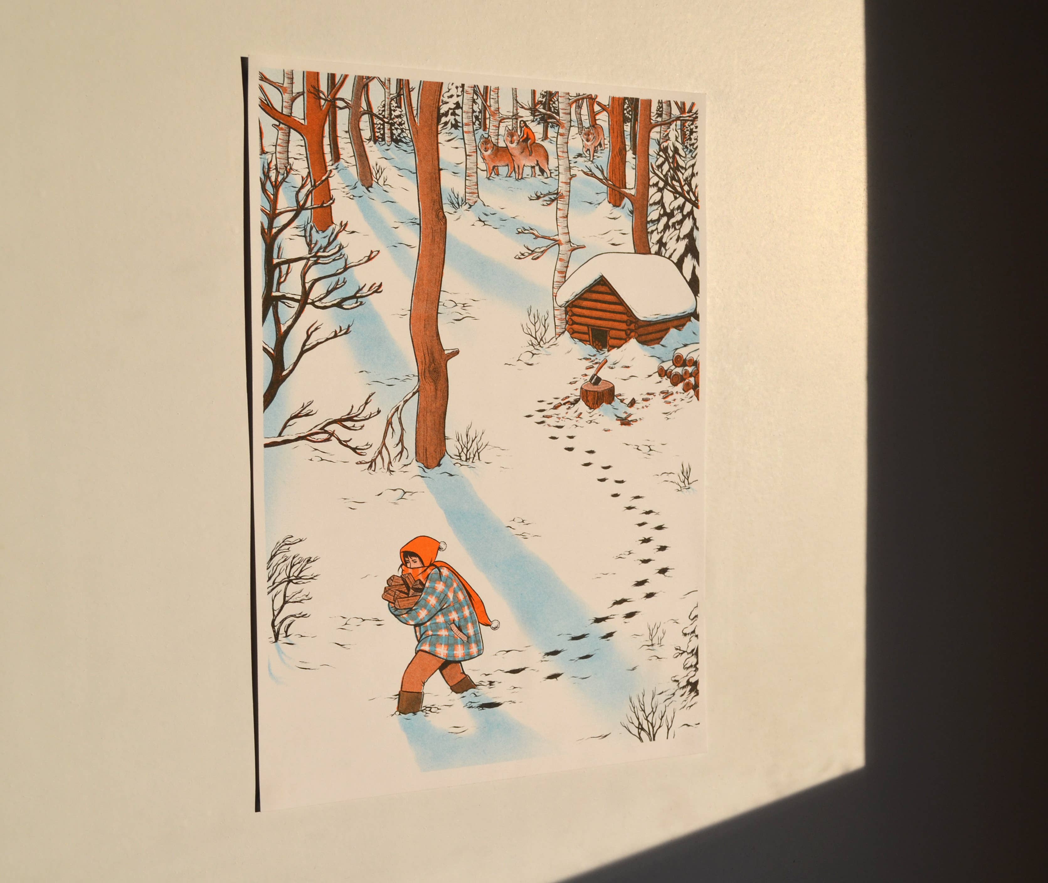 Lily Blakely - Wholesale Art Print - "Snow" Risograph print A46