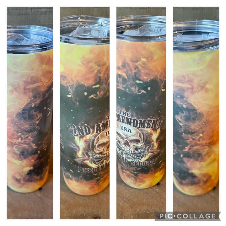 2nd Amendment Fire 20 oz Tumbler for wholesale by NYOG Side Hustle