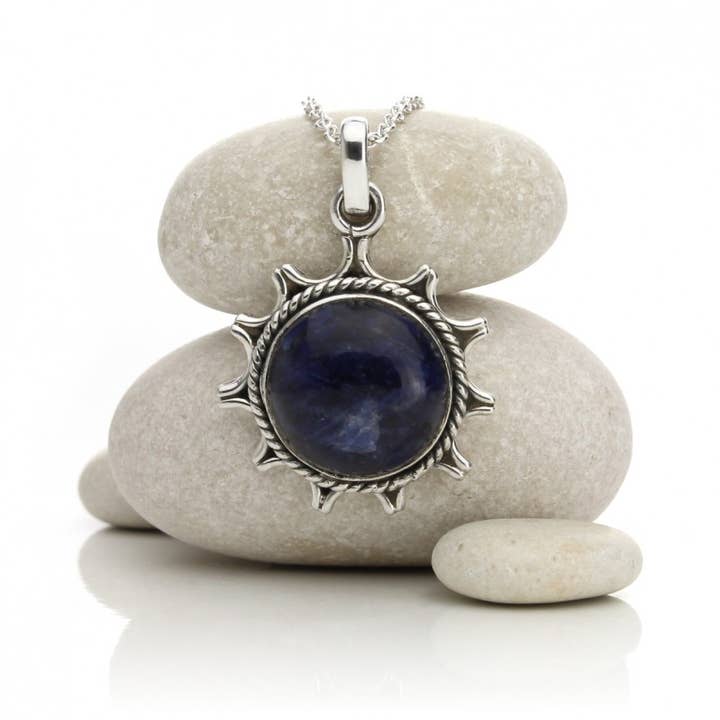 UniArt - Wholesale Pendant/Charm Necklace - Silver With Minerals, Ílios Pendant1