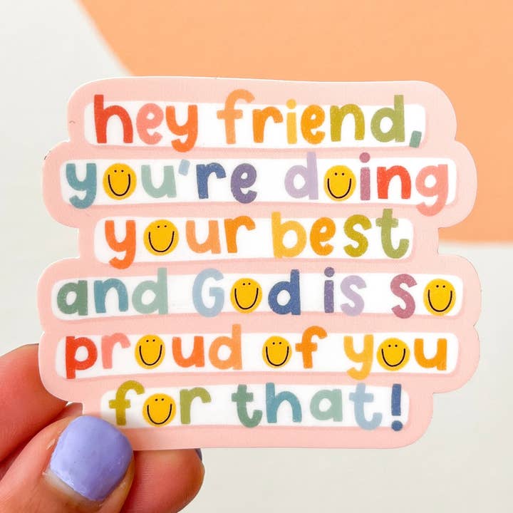God Is SO Proud of You Sticker for wholesale by Creately Design Co. LLC