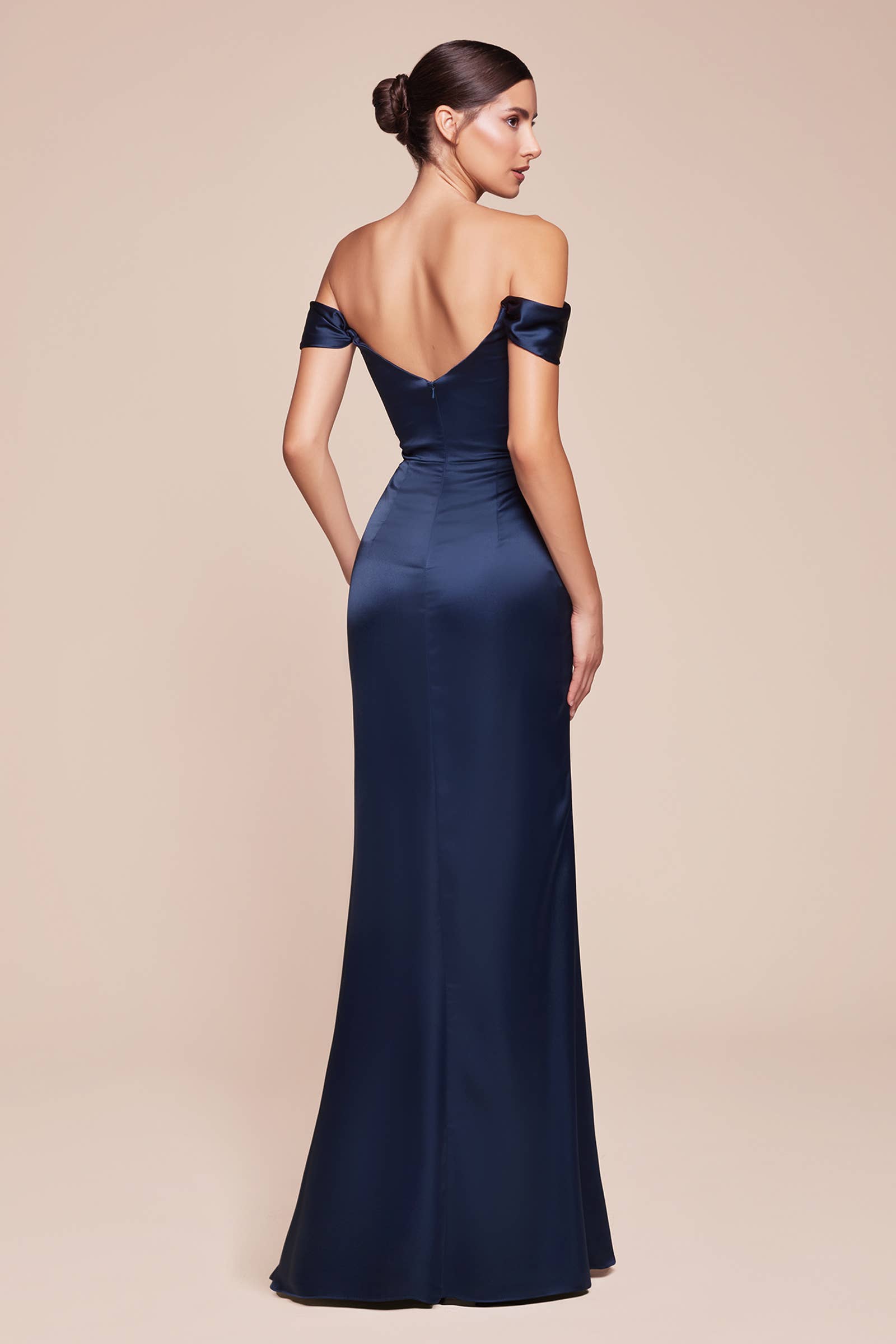 Ladivine by Cinderella Divine - Wholesale Gown - Women's - SATIN OFF THE SHOULDER CORSET GOWN6