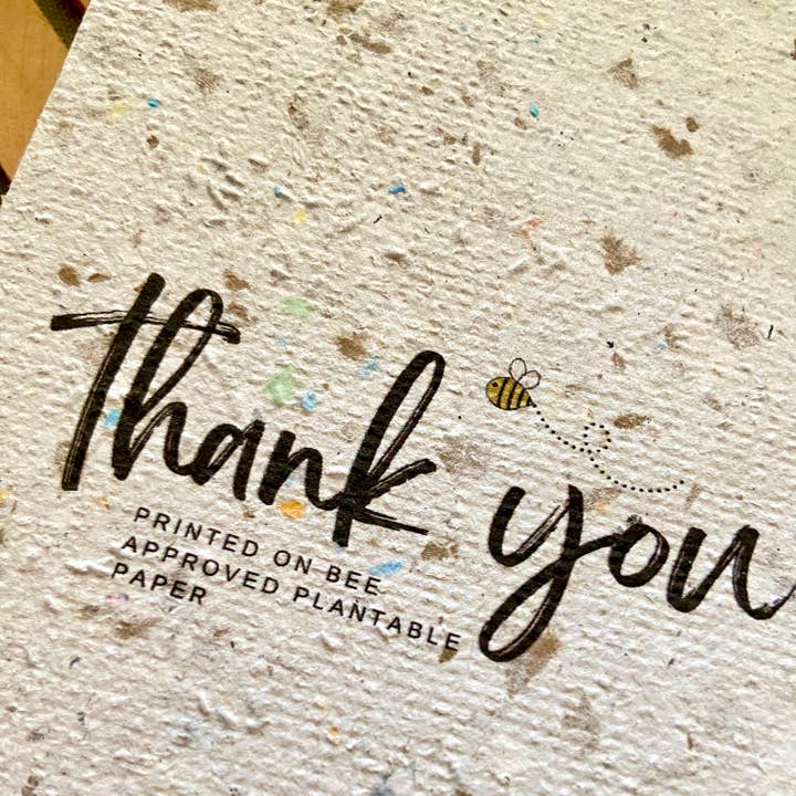 Rockywoods Studio - Wholesale Thank You Card - Thank You Plantable Greeting Card on Eco-Friendly Paper2