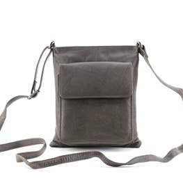 Sac à bandoulière à double compartiment Style-10003 pour la vente par Leather Impressions Inc