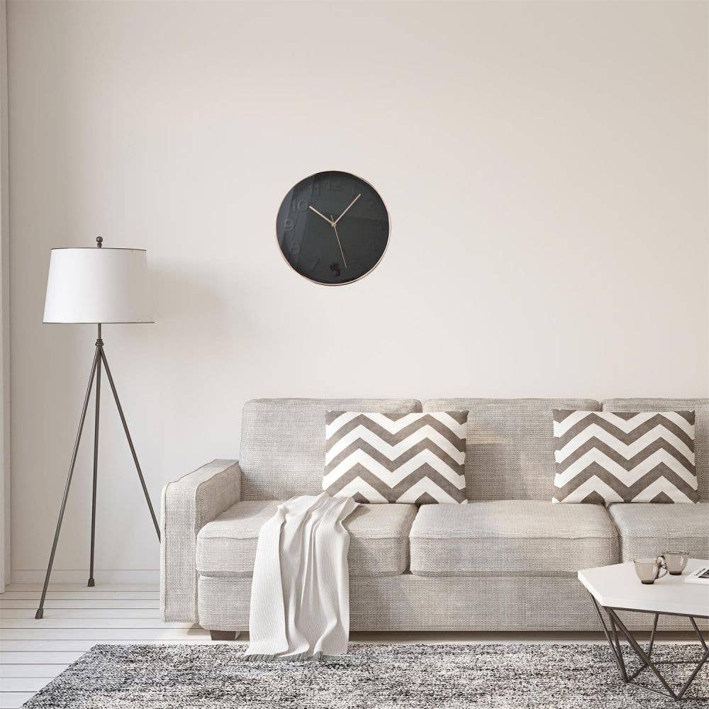 Housse De Rêve - Wholesale Wall Clock - 30.5 cm Round Clock in Black Copper1
