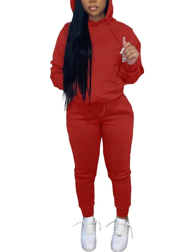 MB Fashion Wholesale - Wholesale Lounge Set - Women's - MB FASHION Casual Cozy Jogger Set with Hoodie 274R26