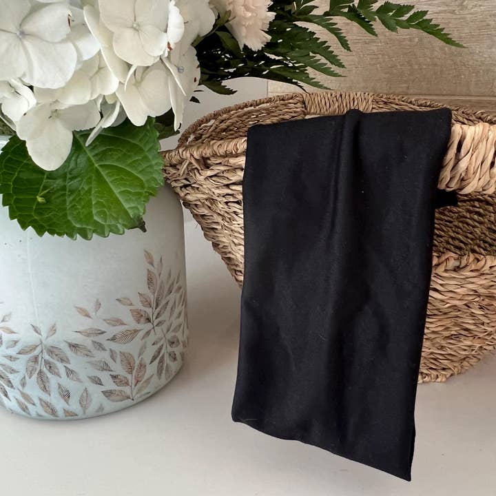 Diadema Moderna Plana - Negro Sólido para venta al por mayor de The Common Thread Co