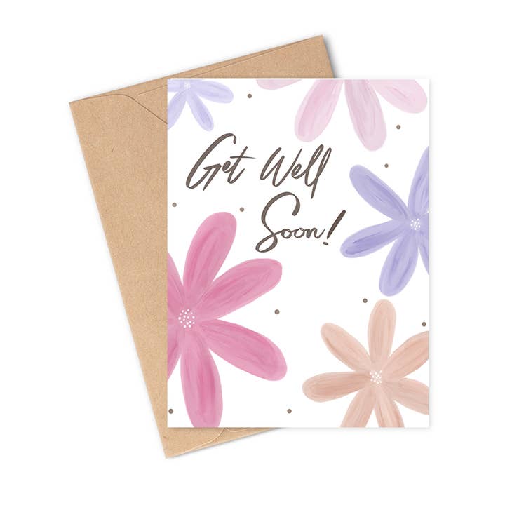 Get Well Soon Carte de vœux florale pour la vente par Lauren Felice