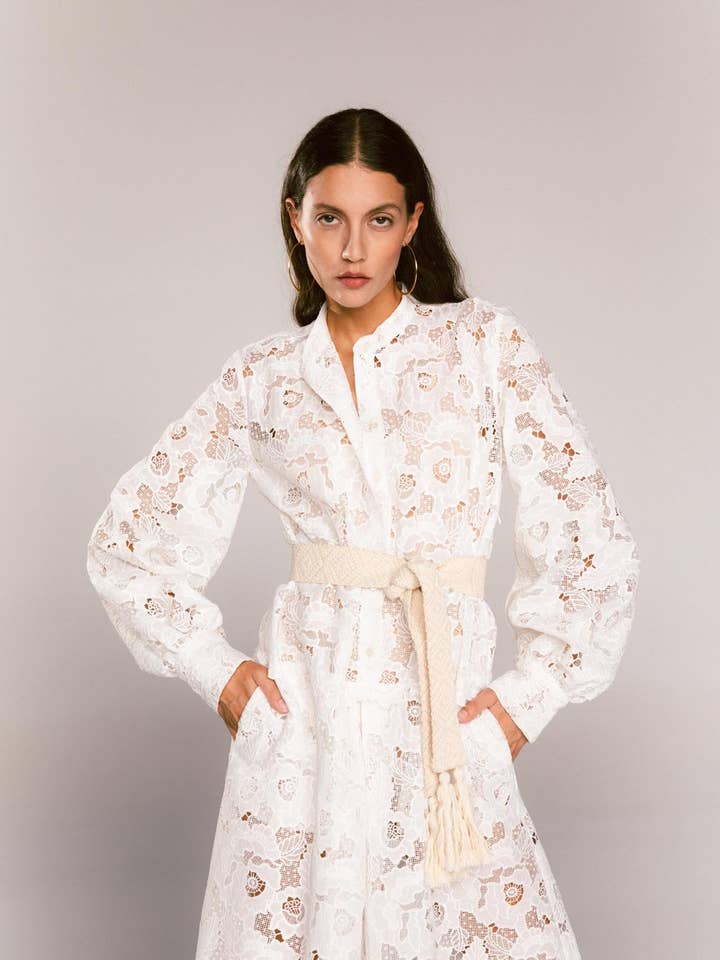 Langes Spitzenkleid für den Großhandel von simona bonacci