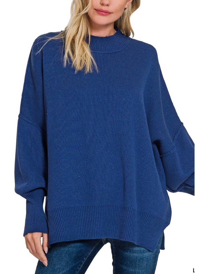 Vanilla Monkey - Wholesale Knit Sweater - Women's - Side Slit Oversized Sweater8