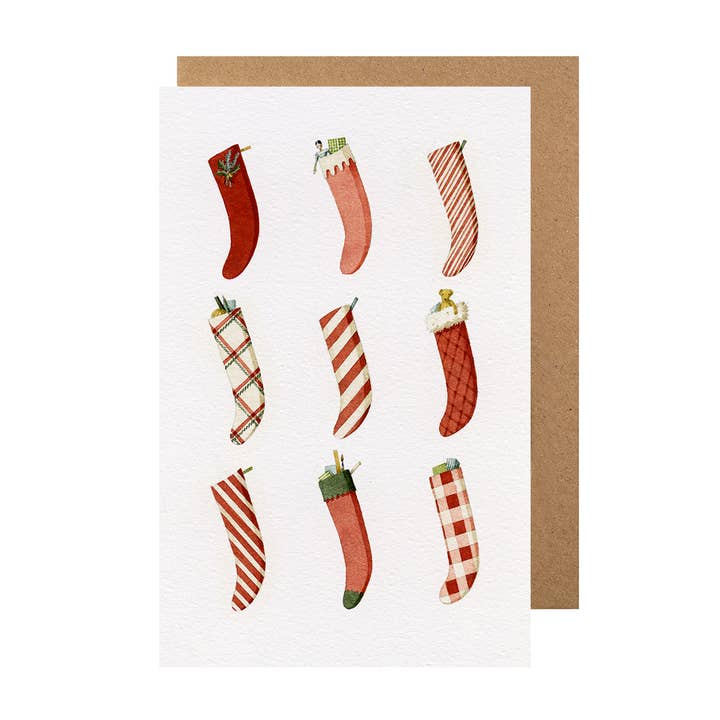 Christmas Stocking Boxed Set - Pack of 10 for wholesale by Hester & Cook - Stationery
