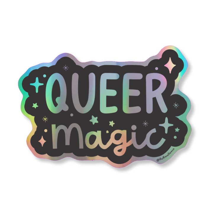 Queer Magic holographischer Vinyl-Aufkleber für den Großhandel von Fluffmallow (Custom duties for USA are pre-paid by us)