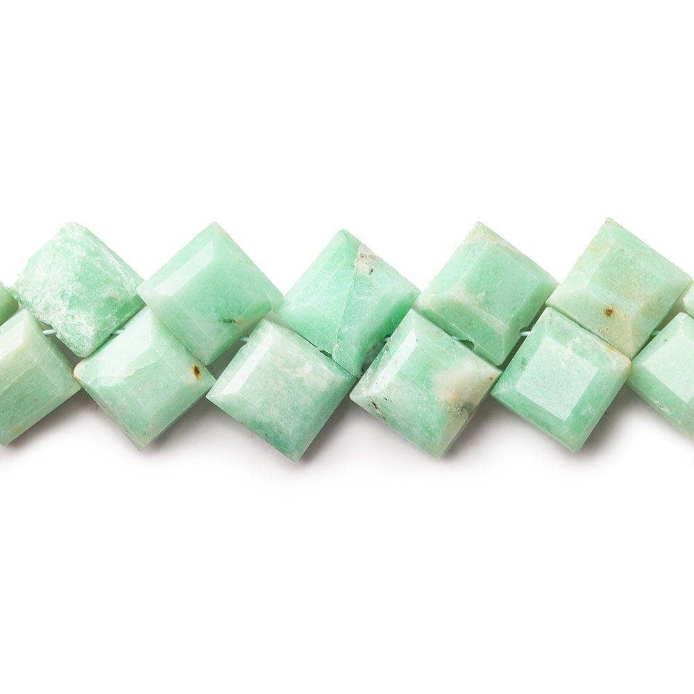 The Bead Traders - Wholesale Beads - Amazonite Corner Drilled Faceted Square Beads, 8" length, 6x6x4-8x8x4mm, 46 pieces0