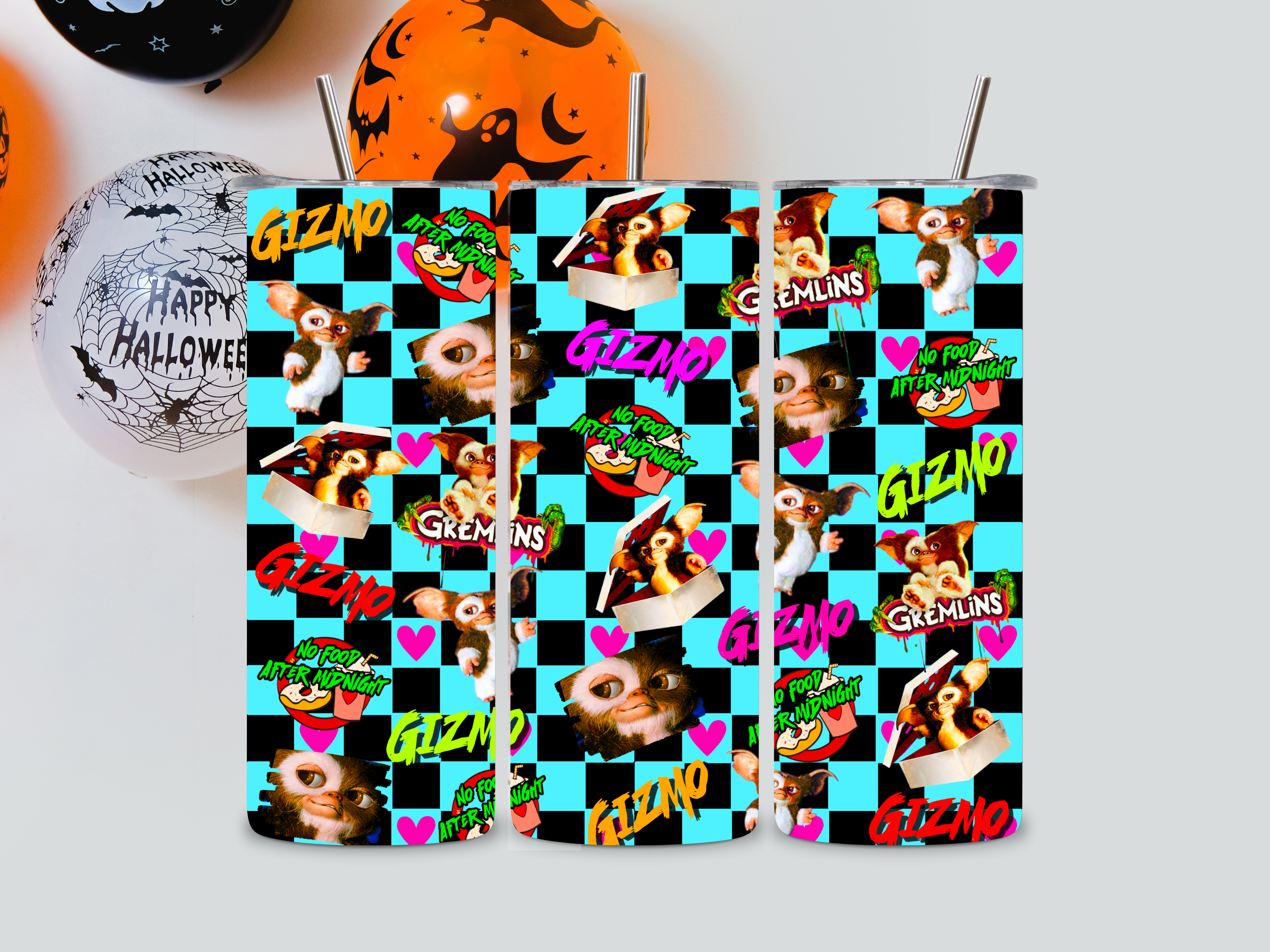 Graveyard Offerings - Wholesale Insulated Mug/Tumbler - Gizmo Collage Tumbler  0