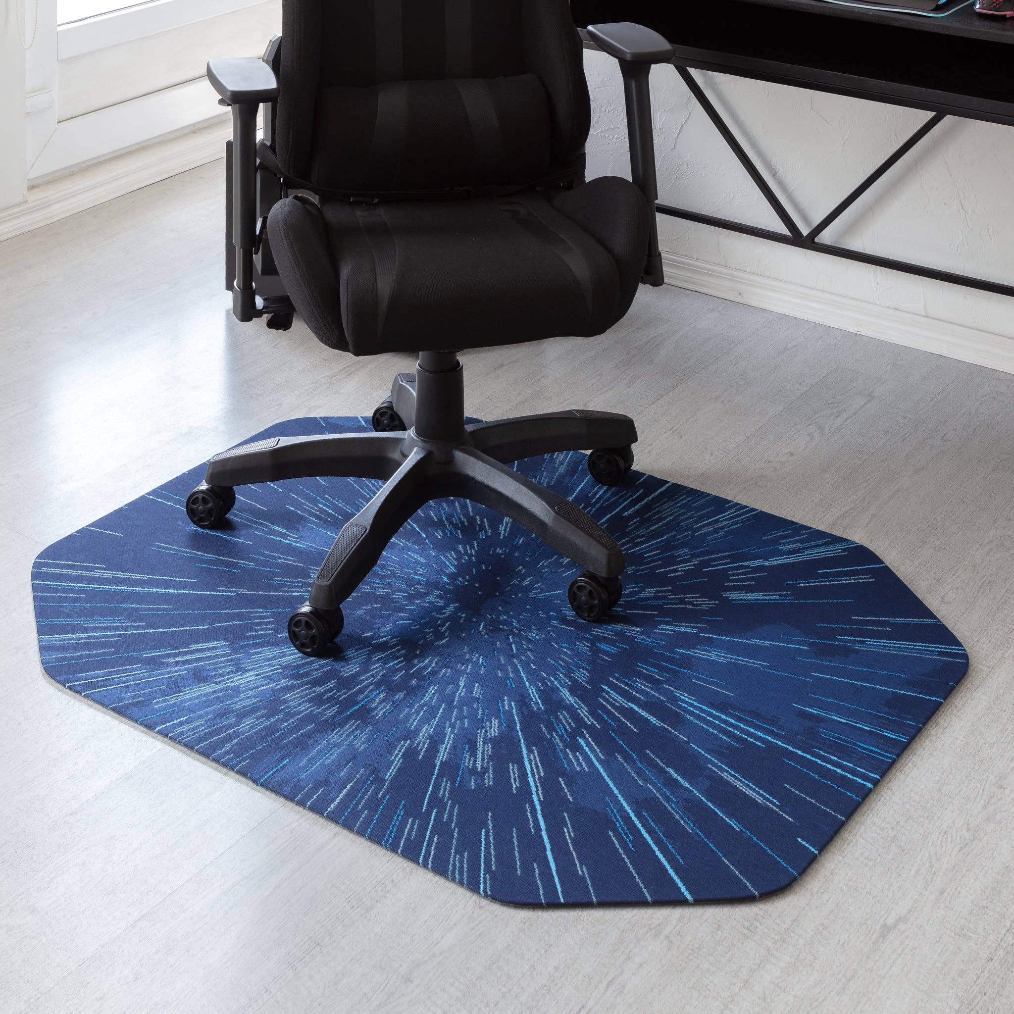 Anji Mountain - Wholesale Floor Mat - Galaxy Blue Gaming Rug'd Chair Mat™5