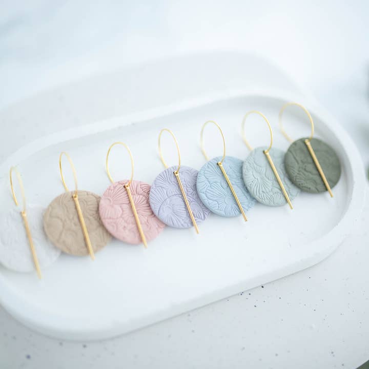 Hazel n Blue - Wholesale Dangle Earrings - Clay Earrings | Simple Circle Hoops | Spring Fling Collection10