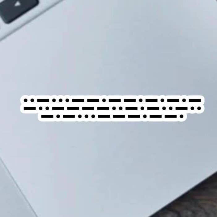 Fuck Donald Trump Morse Code 2.5" Vinyl Sticker for wholesale by Fable and Flame Co.