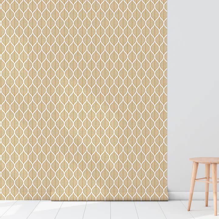 Geo Leaf Wallpaper for wholesale by Everett Park