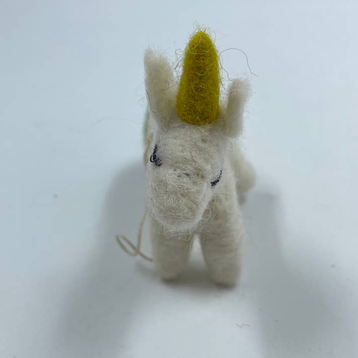 Funky Yak Ltd – wholesale Ornament – Handmade Felt Unicorn Year-round Decoration7