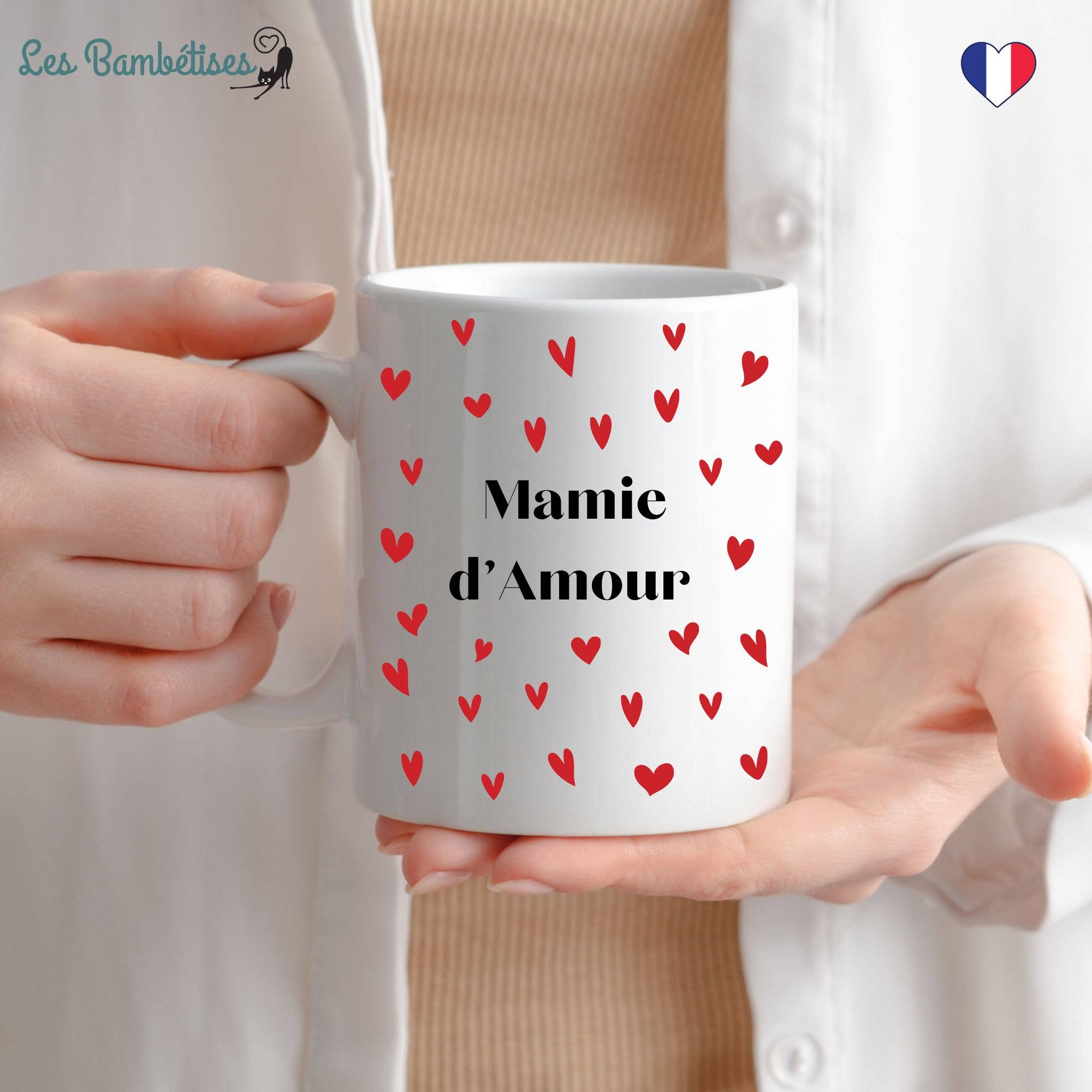 les bambetises – Caneca por atacado – Caneca para Vovó com Estampa de Corações1