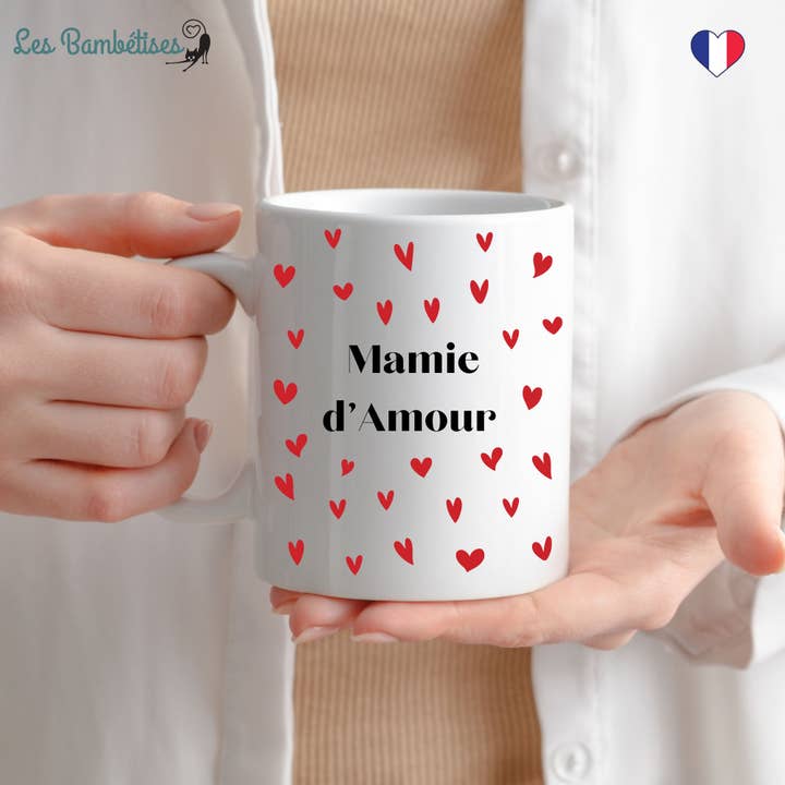 les bambetises – Caneca por atacado – Caneca para Vovó com Estampa de Corações1