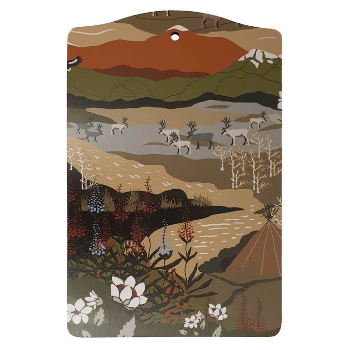 Fjeldvandring Grøn/Beige Serveringsbræt for engroshandel hos Arvidssons Textil