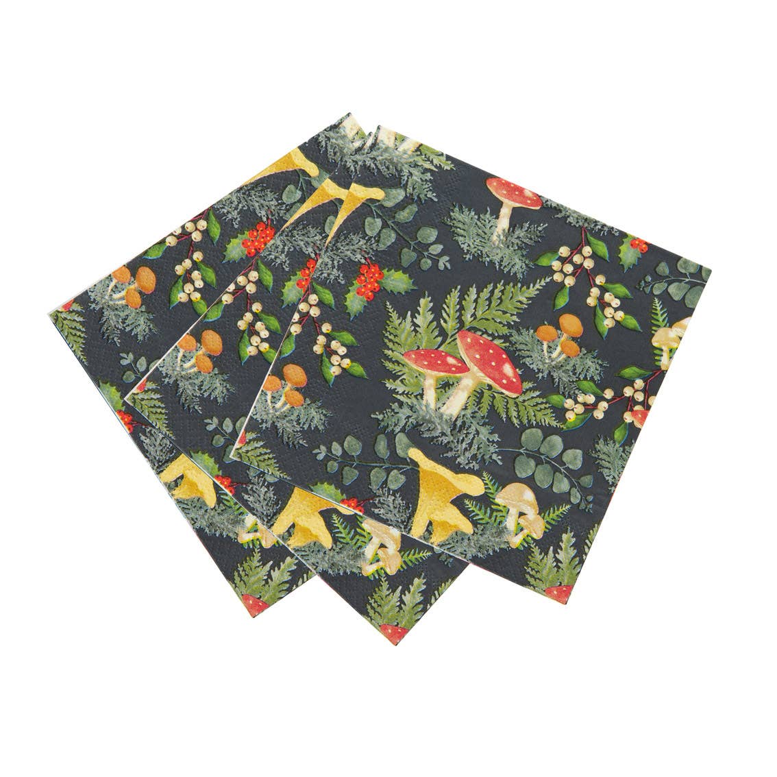 Talking Tables UK – wholesale Disposable napkin – Woodland Mushroom Christmas Napkins | 20 Pack |4