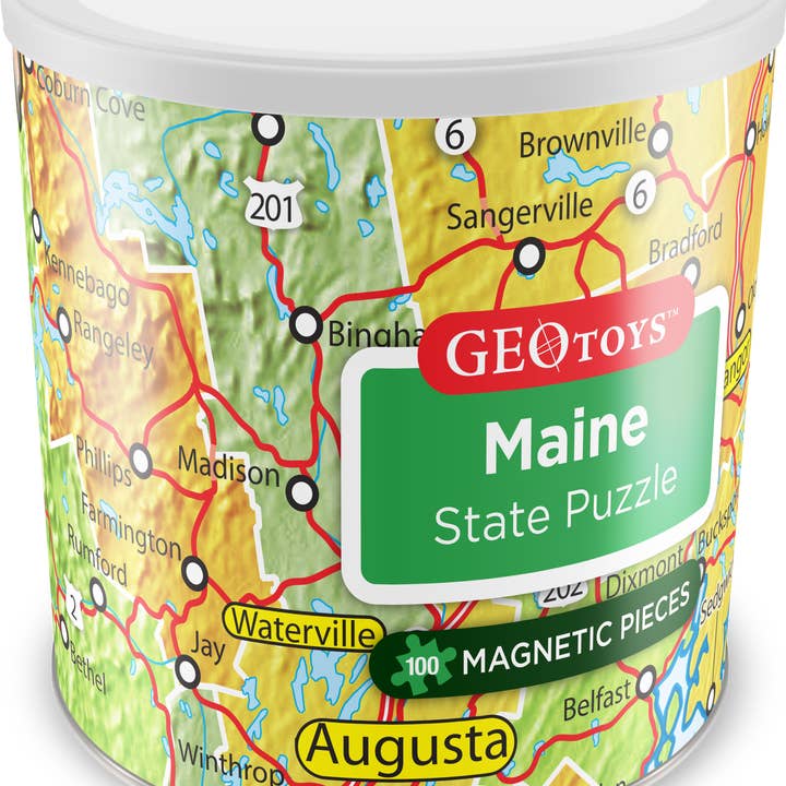 Geotoys - Wholesale Puzzle - Adult - Geotoys 100 Piece Magnetic Puzzle - Maine0