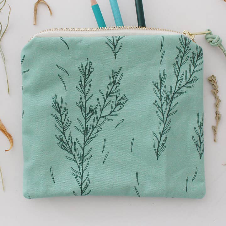 Floral/Waxflower Pattern | Zipper Pouch | Cosmetic Bag for wholesale by The Blue Rabbit House