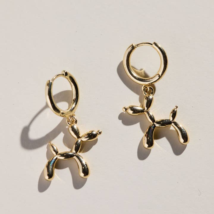 Nickel and Suede - Wholesale Huggie Earrings - Balloon Animal Huggies