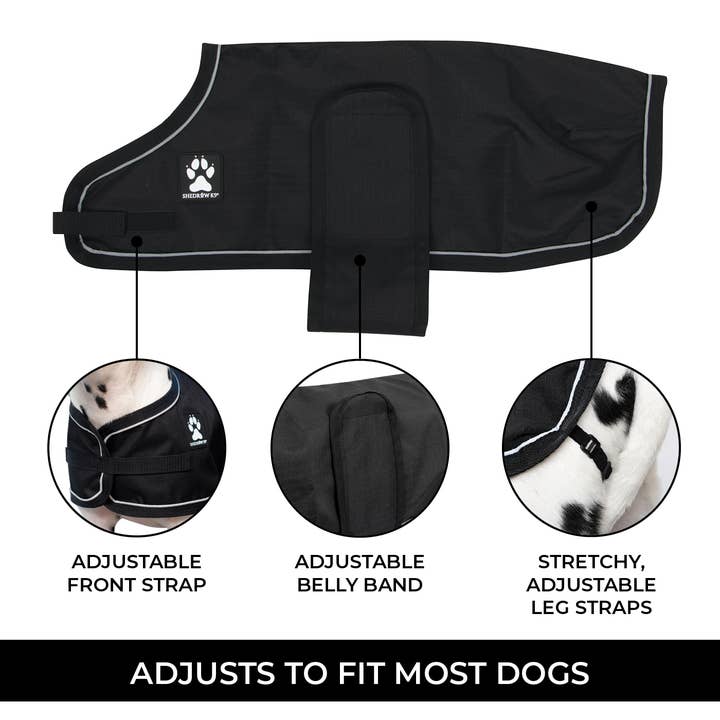 Shedrow K9 - Wholesale Pet Raincoat - Dog - Shedrow K9 Harbour 2.0 Rain Coat - Black