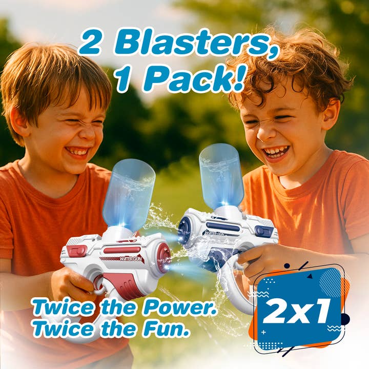 South Beach Bubbles - Wholesale Beach/Pool Toy - Kids & Baby - Light-Up Electric Water Blaster Two-Pack1