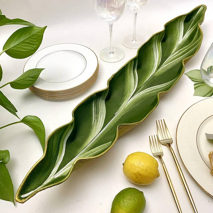 Carole Shiber Designs - Vendita all'ingrosso Vassoi decorativi - Cesto di Lino Firmato SculpTable Peapod