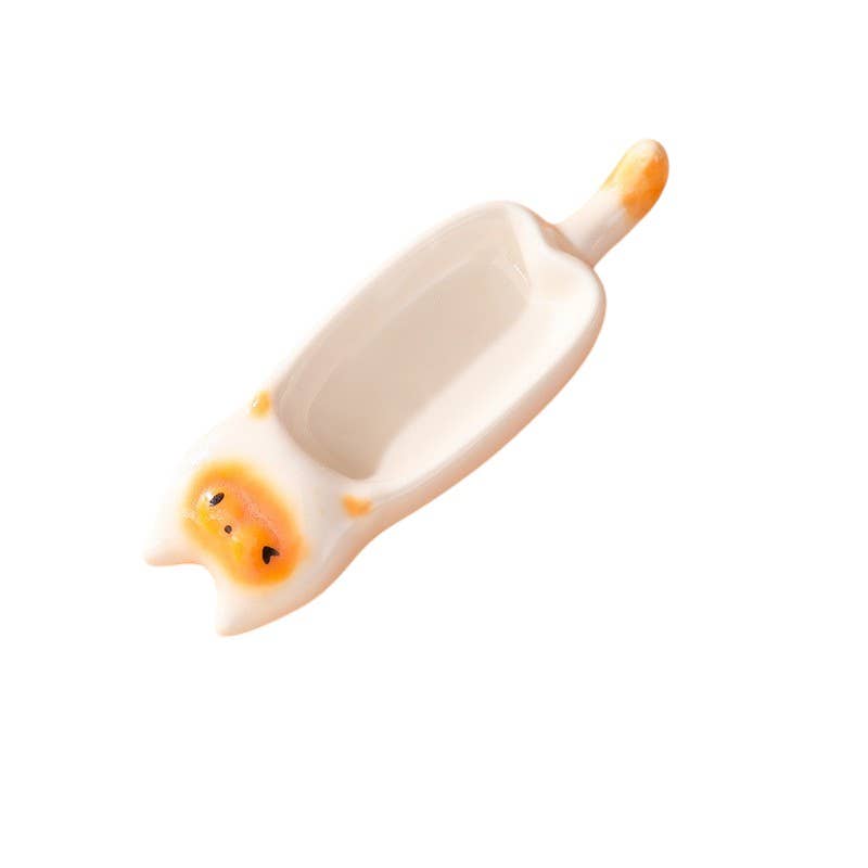 Homerely (We Cover All Import Duties) – Engroshandel Skål til krydderier/dip – Sød keramisk kattefad – Sauce- og krydderiplade1